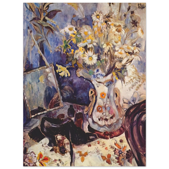 Natalia Goncharova - Still life with shoe and mirror - 1906 75x100 cm / 30x40inches Fine Art Poster