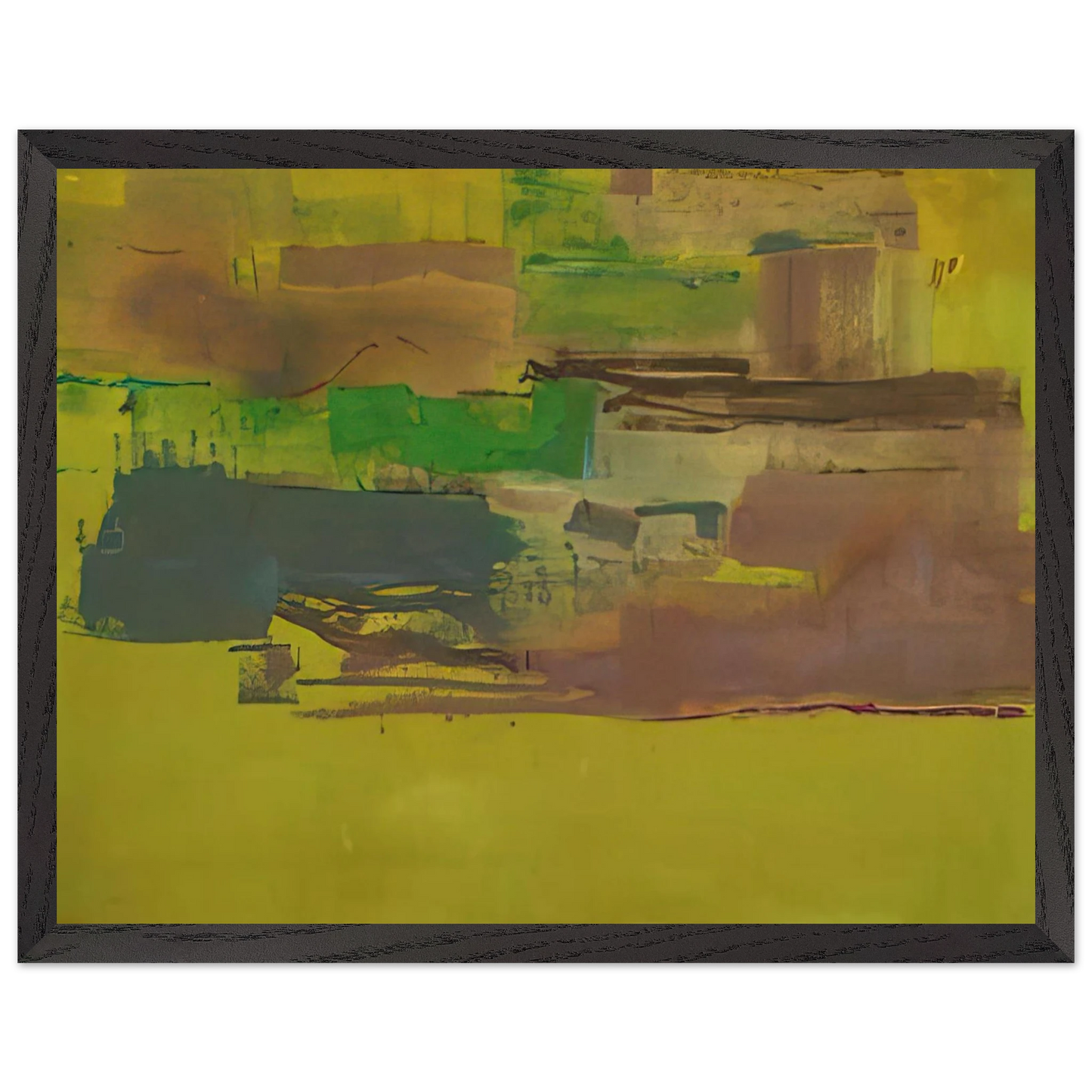 Helen Frankenthaler - August Deep - 1978 Wall art - 60x80 cm / 24x32 inches - Premium Wooden Framed Poster With Fine Art Paper - Wood frame