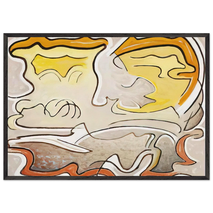 LSH 83 - 1957 - Lawren Harris 70x100 cm / 28x40 inches Framed Art Print – Black Wooden Frame