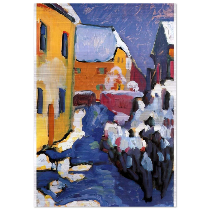 CEMETERY AND VICARAGE IN KOCHEL 1909 - Wassily Kandinsky Brushed Aluminum Print - 70x100 cm / 28x40 inches | Wassily Kandinsky Aluminum Print | Wassily Kandinsky Prints