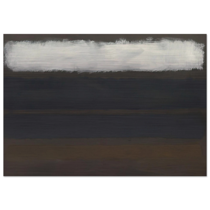 No. 14 Horizontals, White over Darks - 1961 - Mark Rothko Brushed Aluminum Print - 70x100 cm / 28x40 inches | Mark Rothko Aluminum Print | Mark Rothko Prints