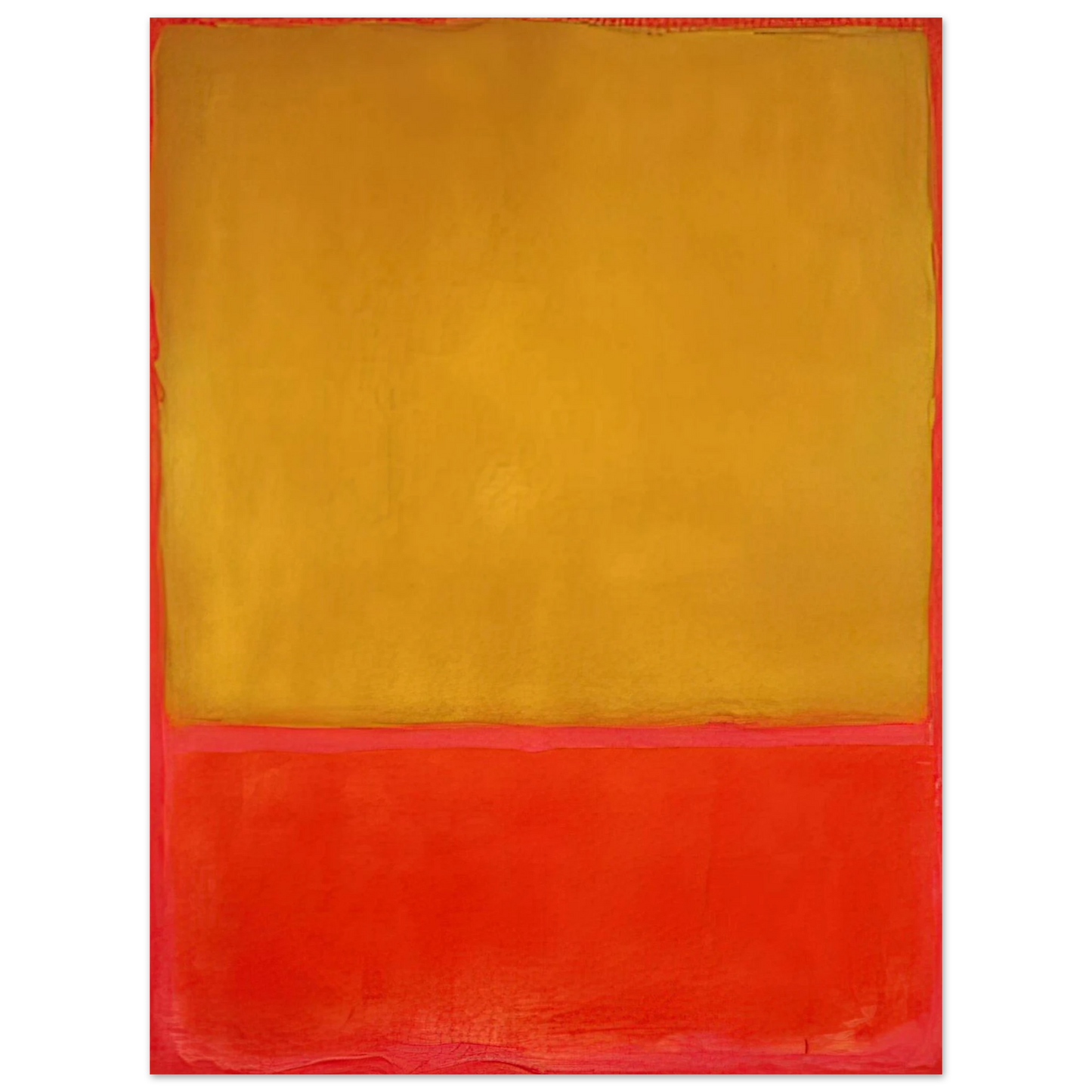 Mark Rothko - Ochre and Red on Red - 1954 Wall Art - 60x80 cm / 24x32 inches - Premium Wooden Framed Poster With Fine Art Paper - Wood frame