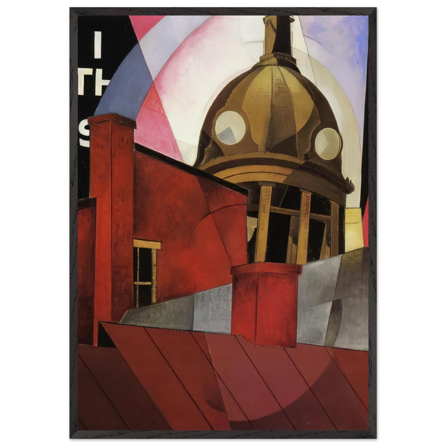 Welcome to Our City - 1921 - Charles Demuth 70x100 cm / 28x40 inches Framed Art Print – Black Wooden Frame