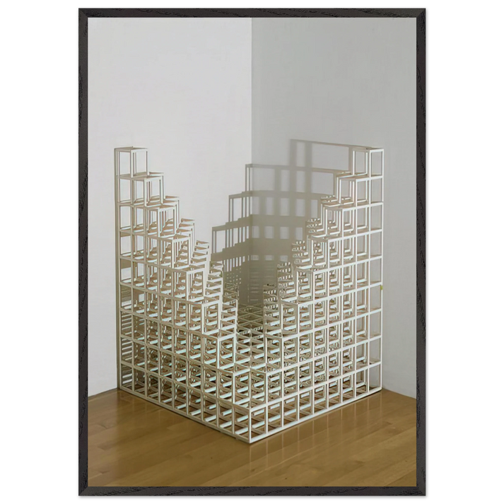 Title Corner piece 4 - Sol LeWitt 70x100 cm / 28x40 inches Framed Art Print – Black Wooden Frame