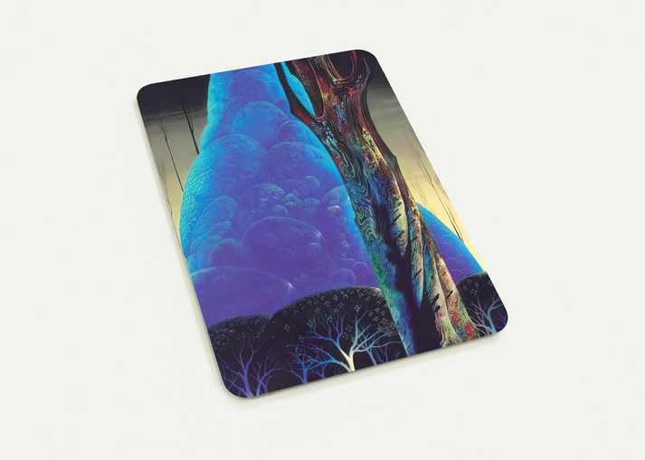 Blue Nocturne By Eyvind Earle Pack of 10 Post Cards | Eyvind Earle Post Cards | A6 (10.5 x 14.8 cm) - 4.1 x 5.8 inches