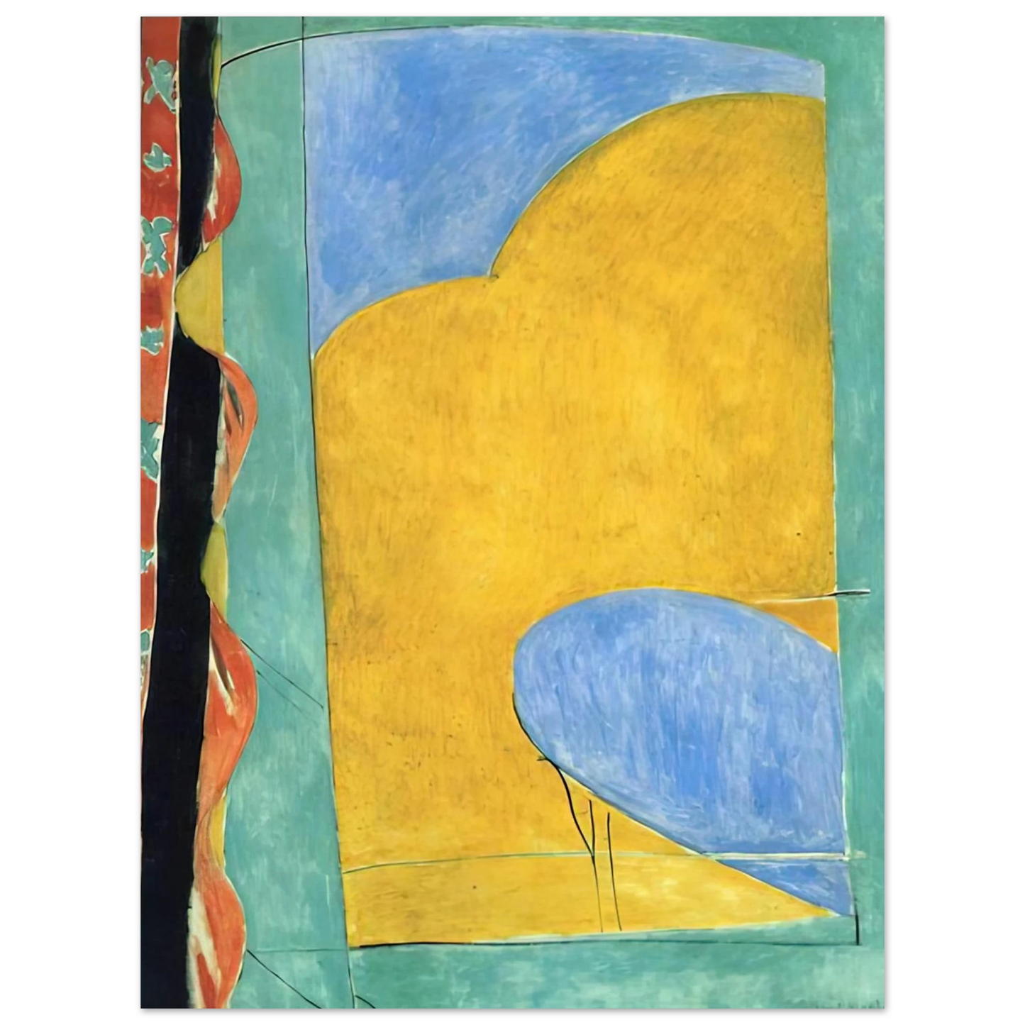 Henri Matisse - THE YELLOW CURTAIN Fine Art Poster - Default Title