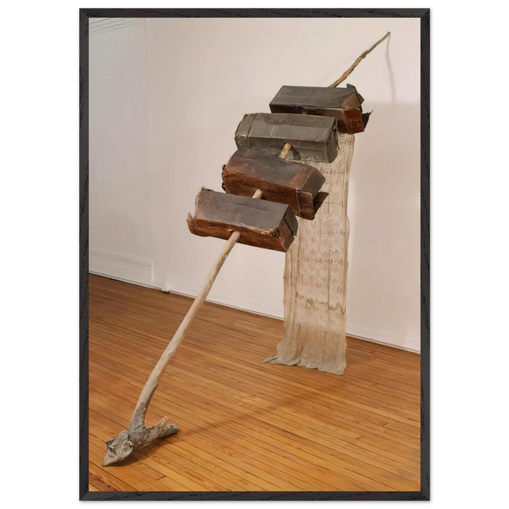 UNTITLED VENETIAN 1973 - Robert Rauschenberg 70x100 cm / 28x40 inches Framed Art Print – Black Wooden Frame