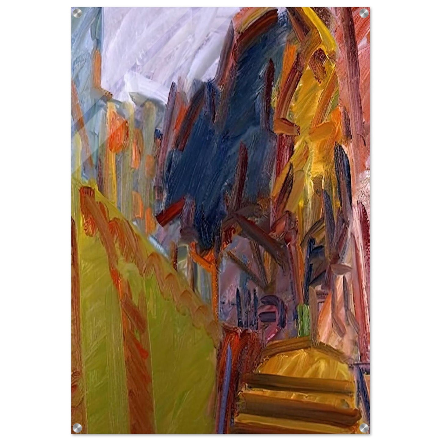 ALBERO DI FRONTE - Frank Auerbach Acrylic Print - 70x100 cm / 28x40″ inches