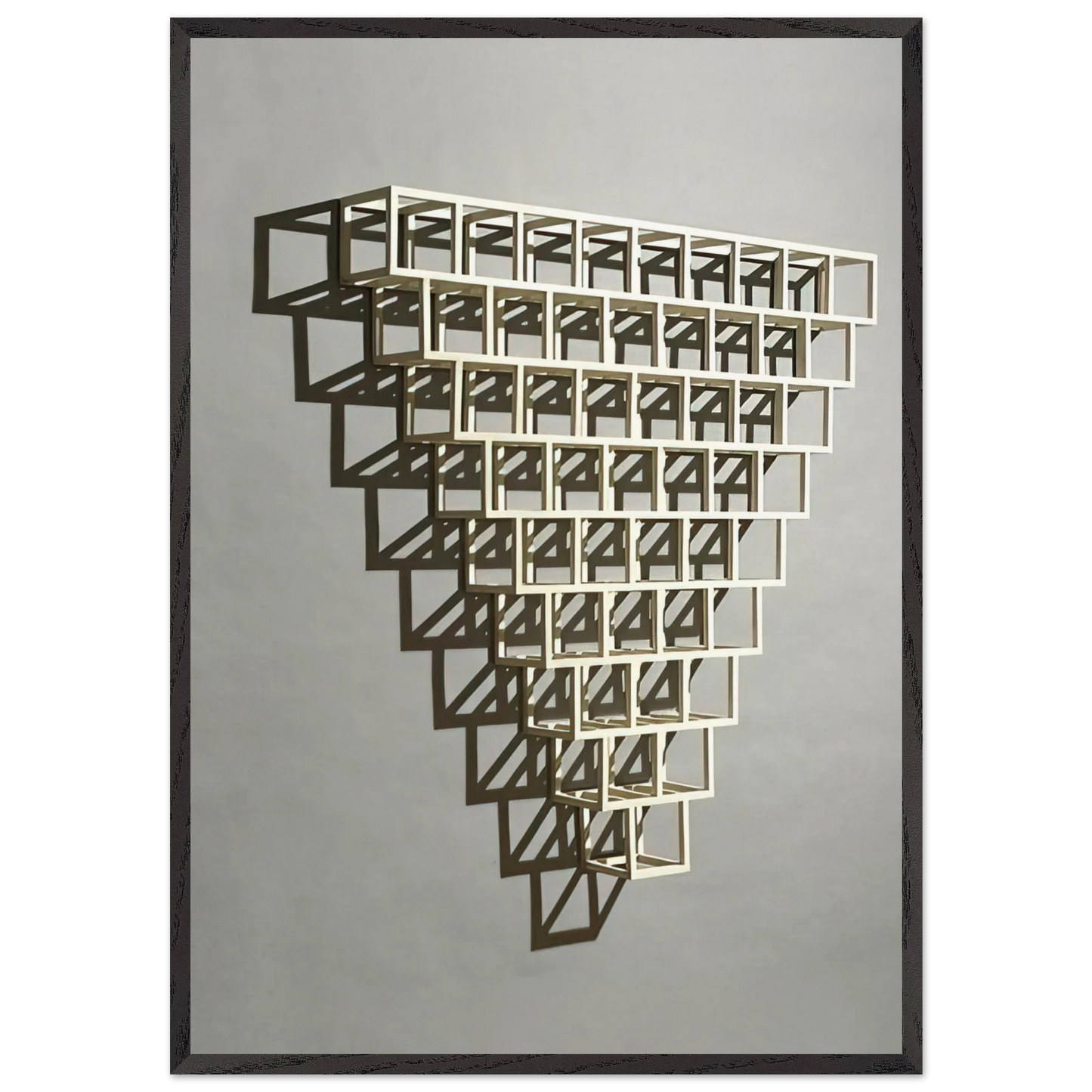 9-8-7-6-5-4-3-2-1 Half Off - Sol LeWitt 70x100 cm / 28x40 inches Framed Art Print – Black Wooden Frame