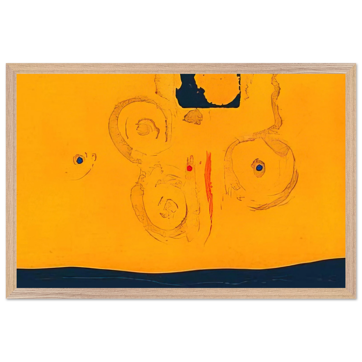 Helen Frankenthaler - Plaza Real - 1988 Wall art - 15x20 cm / 6x8 inches - Premium Wooden Framed Poster With Fine Art Paper - White frame