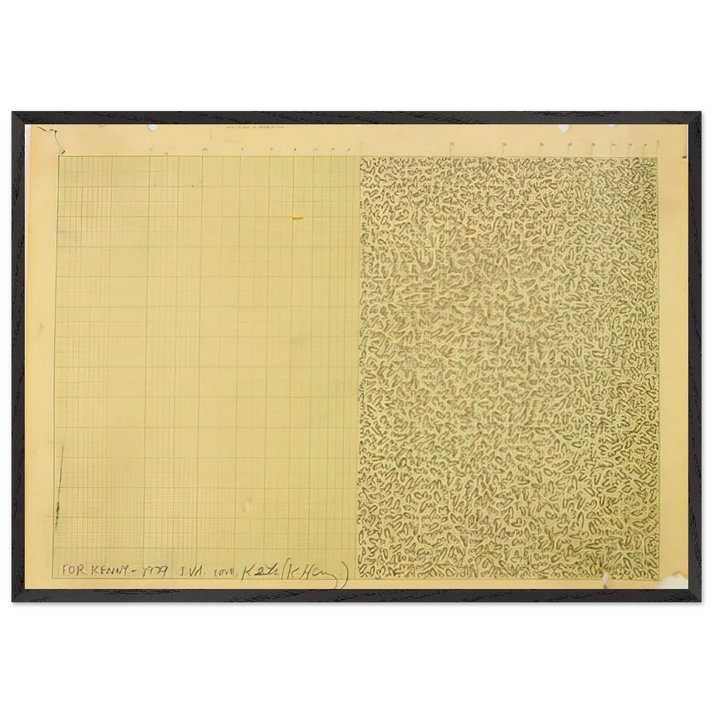 UNTITLED FOR KENNY 1979 N2 - Keith Haring 70x100 cm / 28x40 inches Framed Art Print – Black Wooden Frame