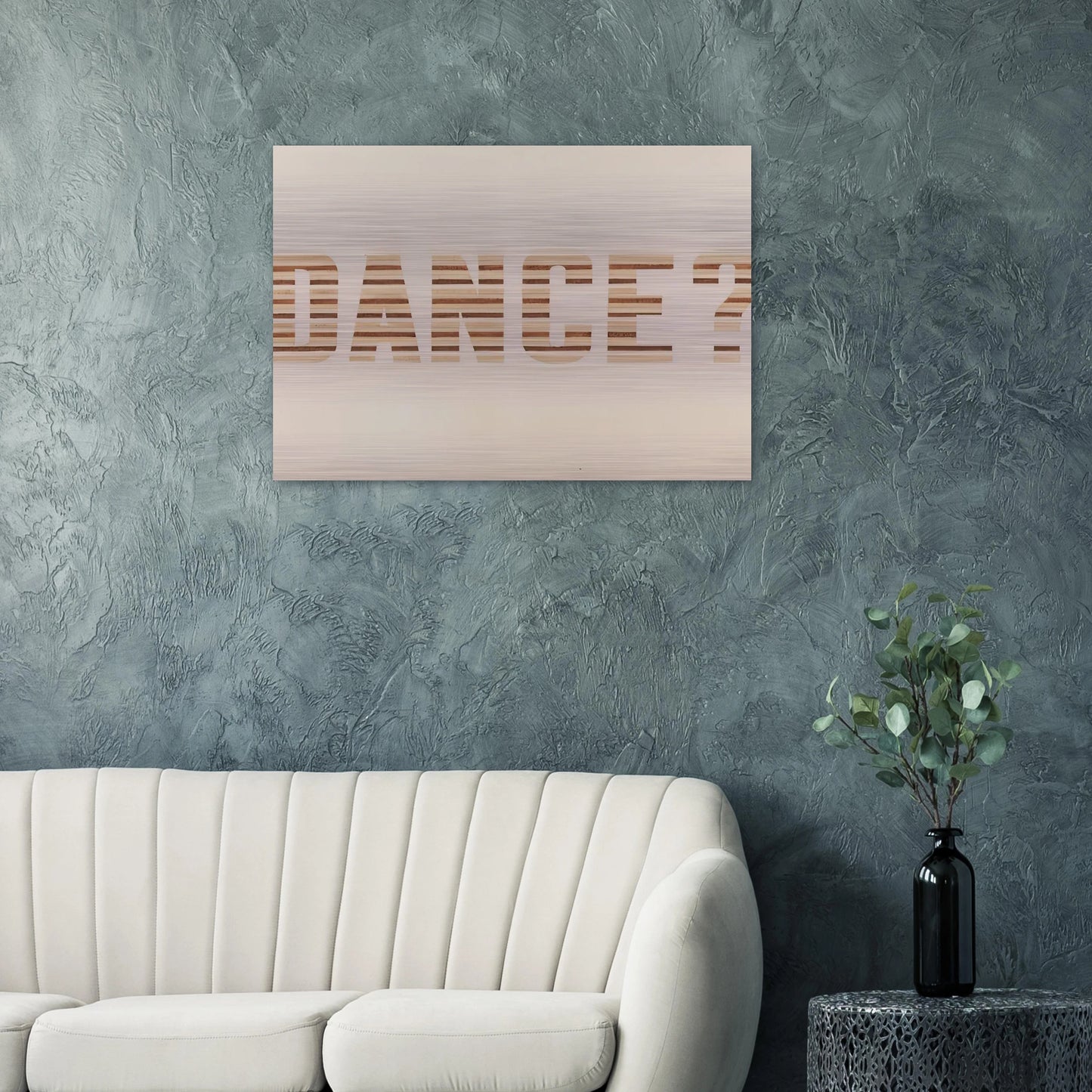 DANCE 1973 - Edward Ruscha Brushed Aluminum Print - 70x100 cm / 28x40 inches | Edward Ruscha Aluminum Print | Edward Ruscha Prints