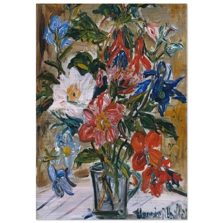 VASE WITH FLOWERS - Maurice Utrillo Brushed Aluminum Print - 70x100 cm / 28x40 inches | Maurice Utrillo Aluminum Print | Maurice Utrillo Prints