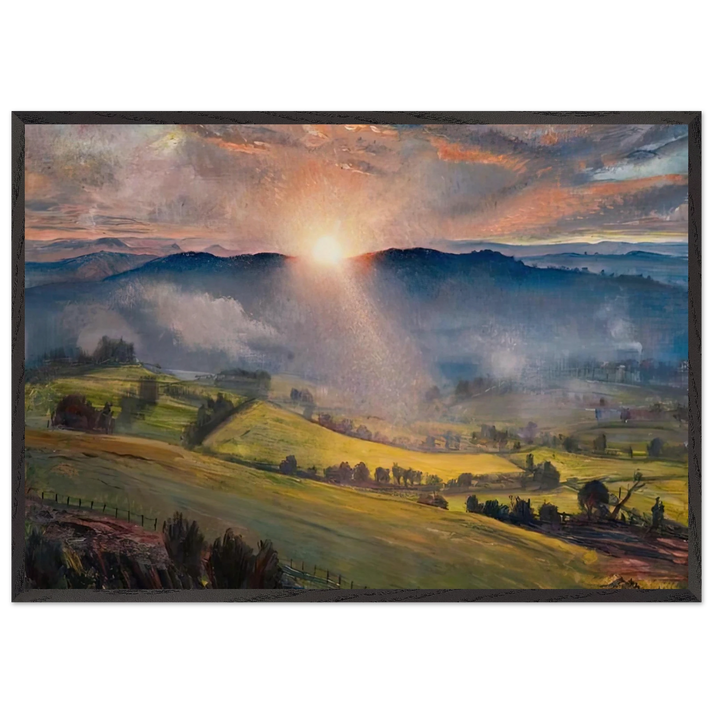 SUNDOWN 1947 - Laura Knight 70x100 cm / 28x40 inches Framed Art Print – Black Wooden Frame