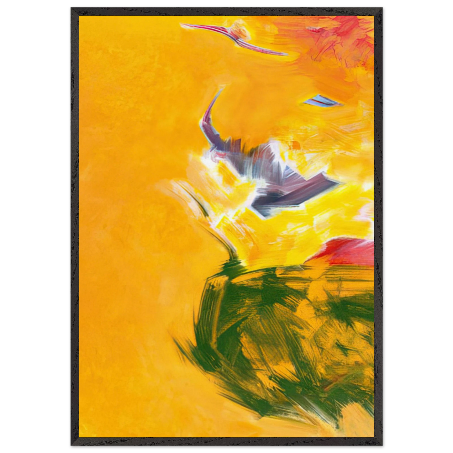 Untitled - 1987 N3 - Hassel Smith Framed Art Print – Black Wooden Frame - Default Title - -Framed Art Print