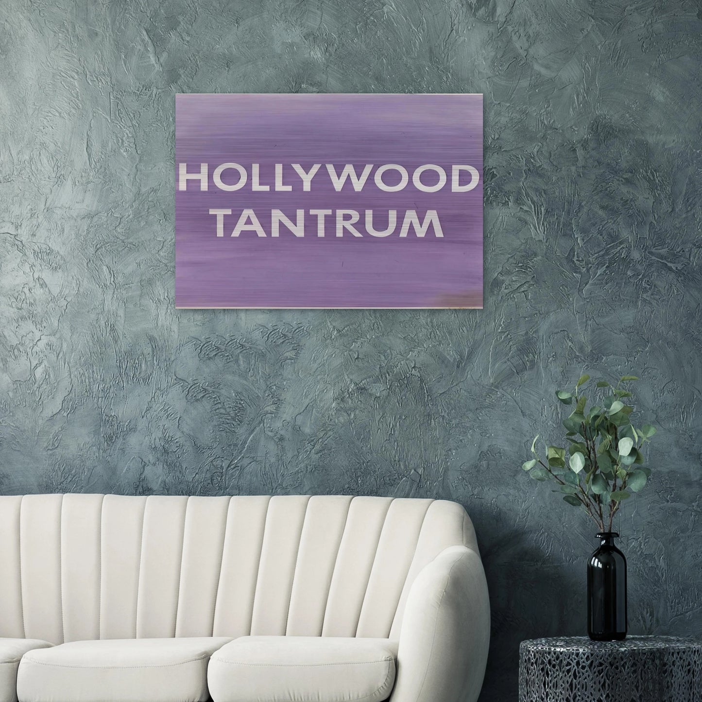 HOLLYWOOD TANTRUM 1979 - Edward Ruscha Brushed Aluminum Print - 70x100 cm / 28x40 inches | Edward Ruscha Aluminum Print | Edward Ruscha Prints