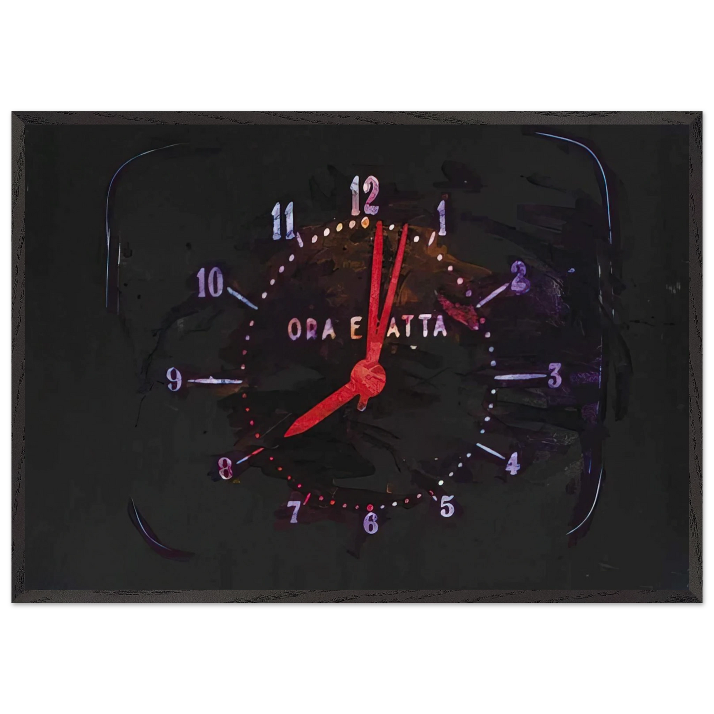 The Exact Time - 1973 - Mario Schifano 70x100 cm / 28x40 inches Framed Art Print – Black Wooden Frame