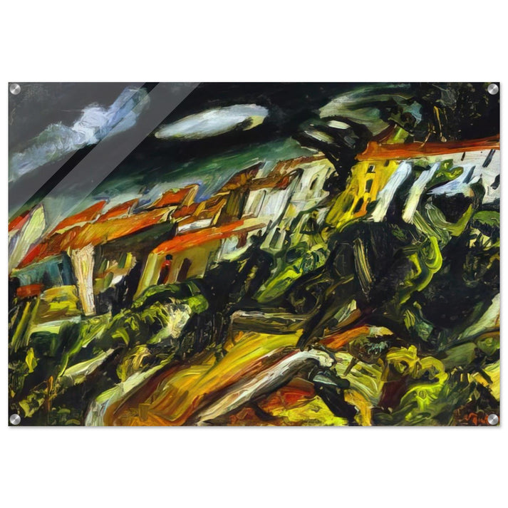 VIEW OF CERET - Chaim Soutine Acrylic Print - 70x100 cm / 28x40″ inches | Chaim Soutine Wall Art | Chaim Soutine Prints