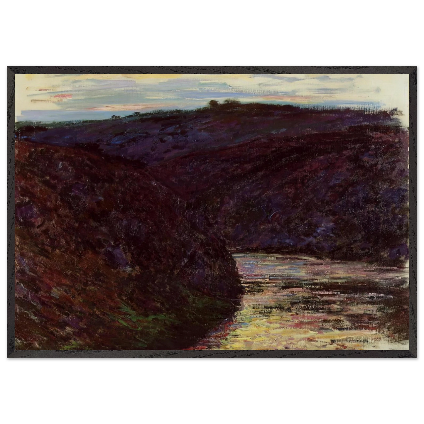 Valley of the Creuse - claude monet Framed Art Print – Black Wooden Frame - Default Title - -Framed Art Print