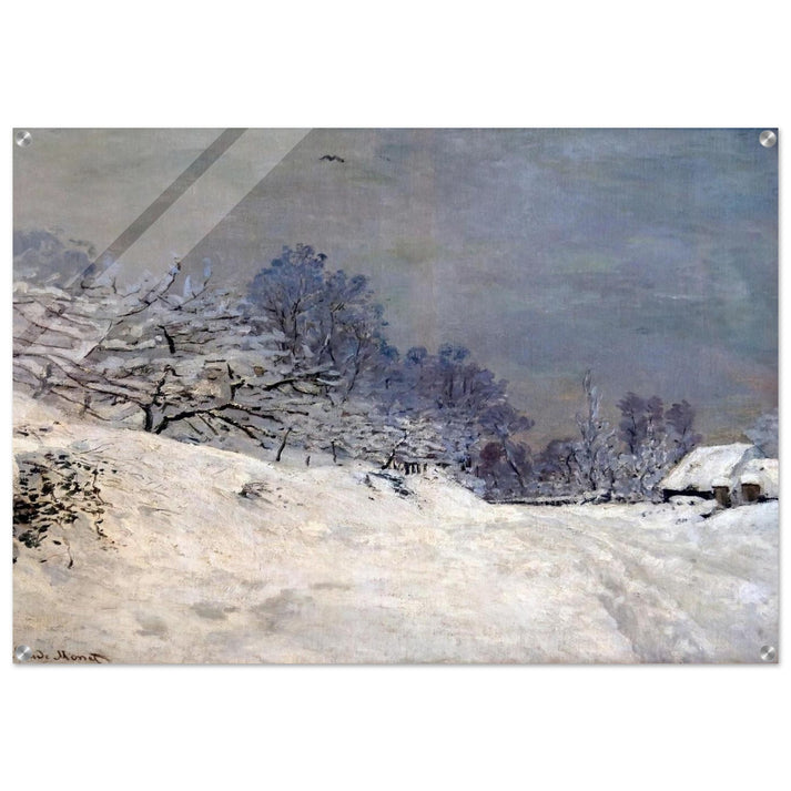 The Road in front of Saint-Simeon Farm in Winter - claude monet Acrylic Print - 70x100 cm / 28x40″ inches