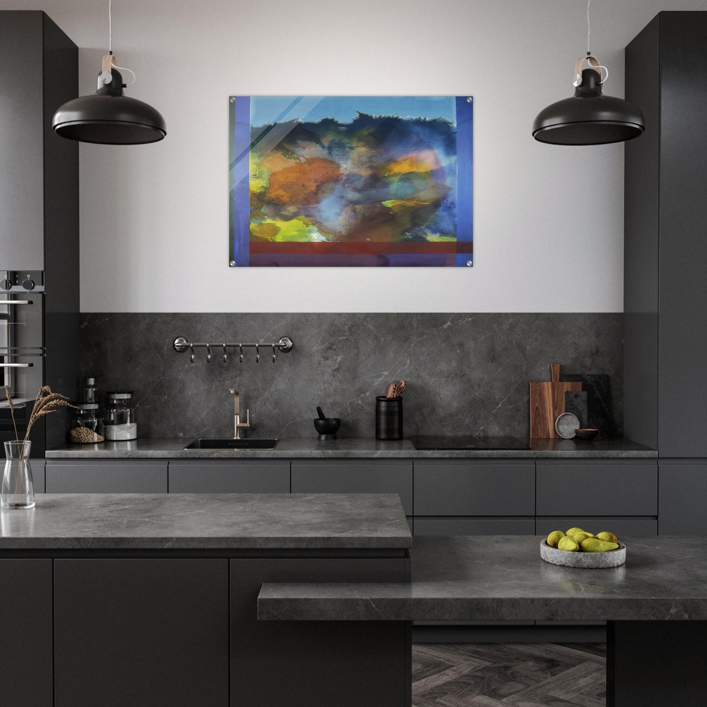 Ocean Unconscious - 1985 - Ronnie Landfield Acrylic Print - 70x100 cm / 28x40″ inches