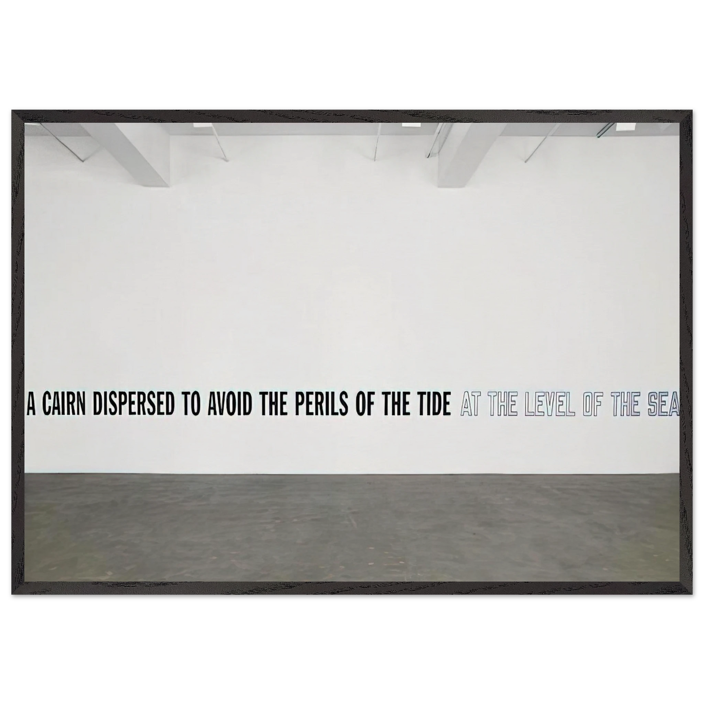 A Cairn Dispersed - 2008 - Lawrence Weiner 70x100 cm / 28x40 inches Framed Art Print – Black Wooden Frame