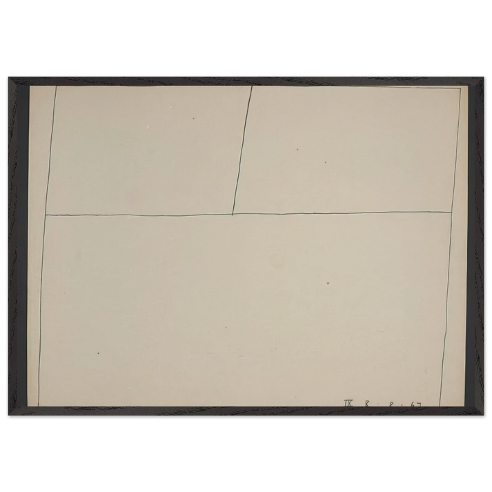 Twentieth Century Ikon Series 8867 IX - 1967 - Bob Law 70x100 cm / 28x40 inches Framed Art Print – Black Wooden Frame