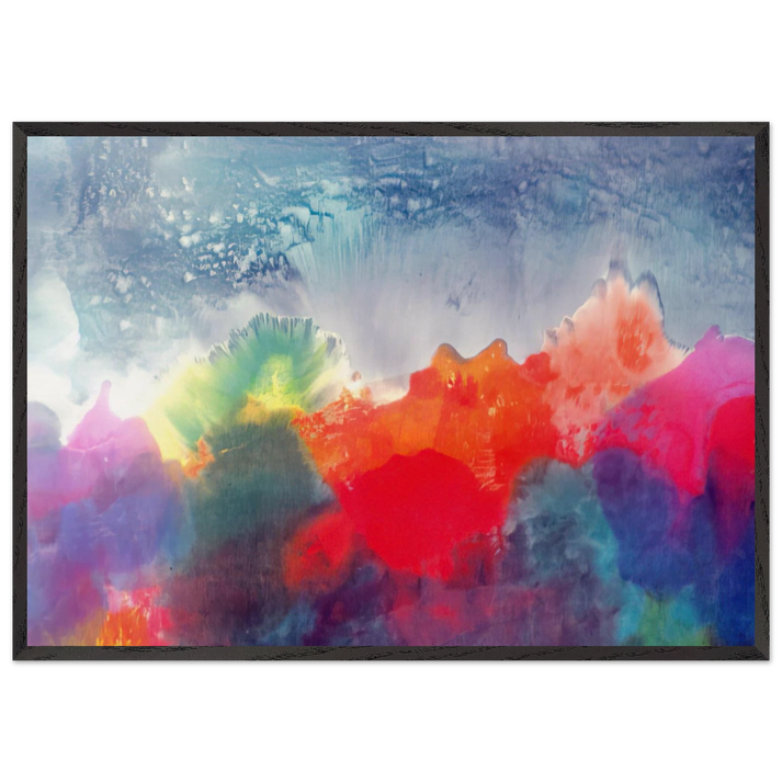 Nightfall - 1994 - Ronnie Landfield 70x100 cm / 28x40 inches Framed Art Print – Black Wooden Frame