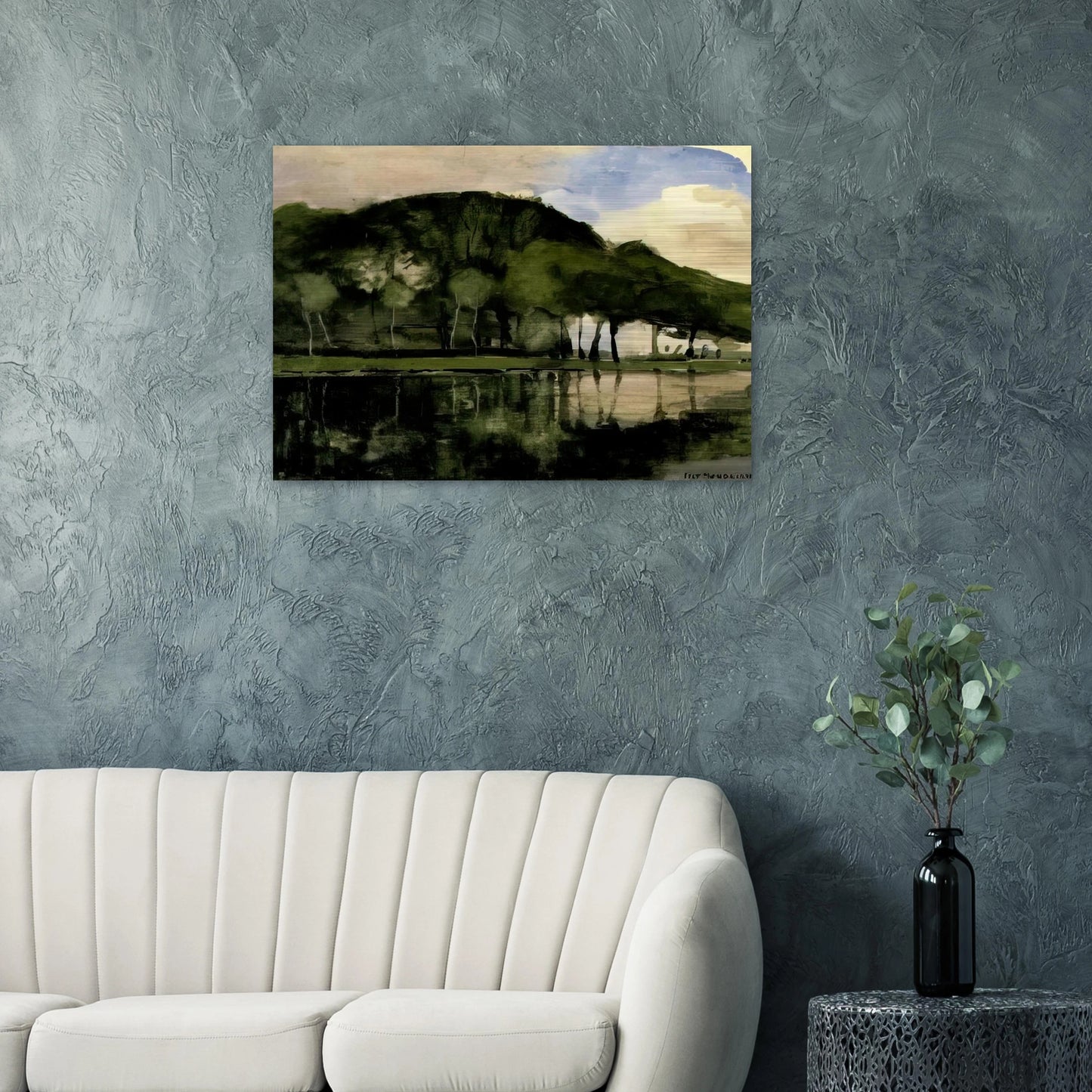 Along the Amstel - Piet Mondrian Brushed Aluminum Print - 70x100 cm / 28x40 inches | Piet Mondrian Aluminum Print | Piet Mondrian Prints