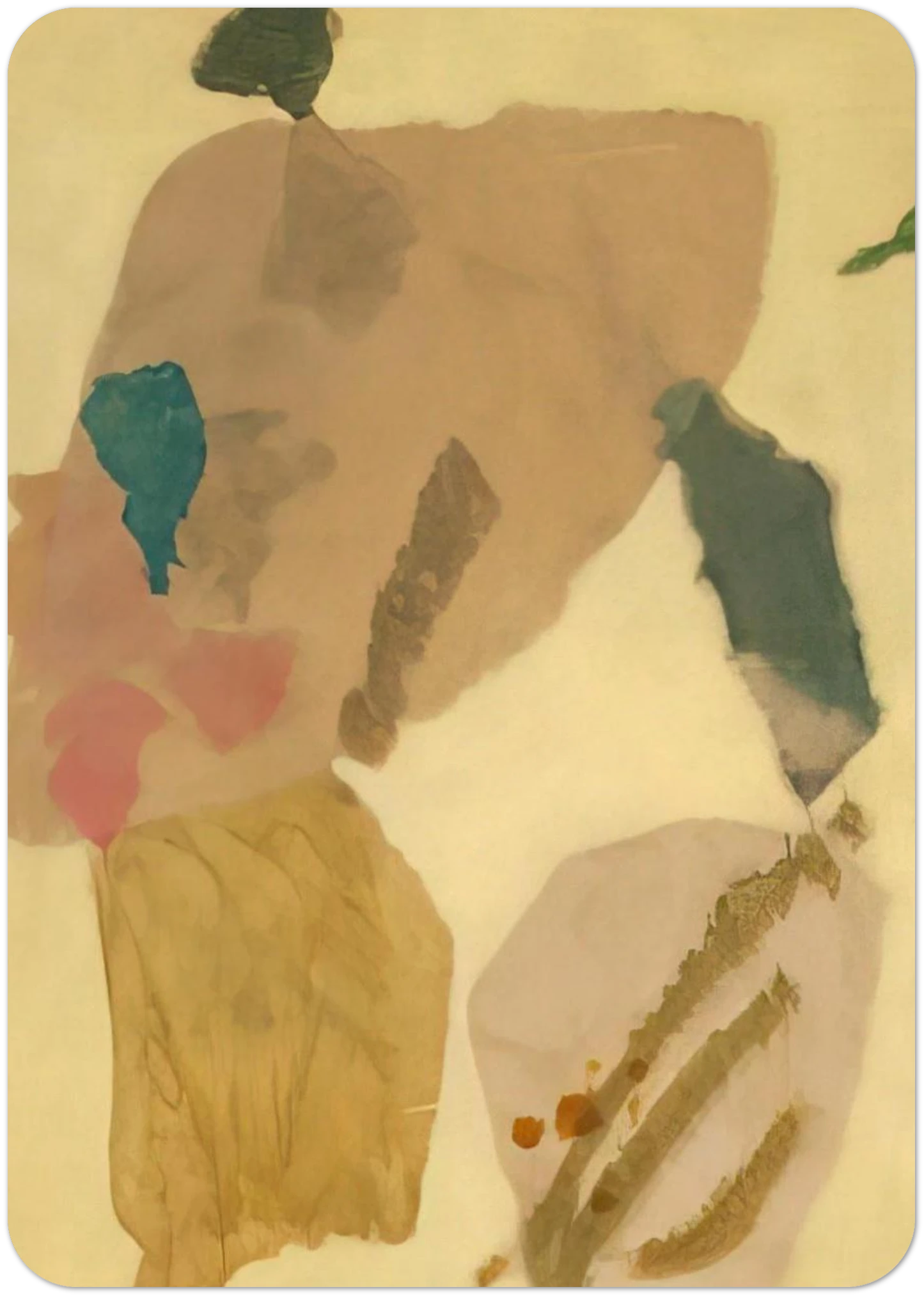 Lemon Yellow - 1950 By Kenzo Okada Pack of 10 Post Cards | Kenzo Okada Post Cards | A6 (10.5 x 14.8 cm) - 4.1 x 5.8 inches