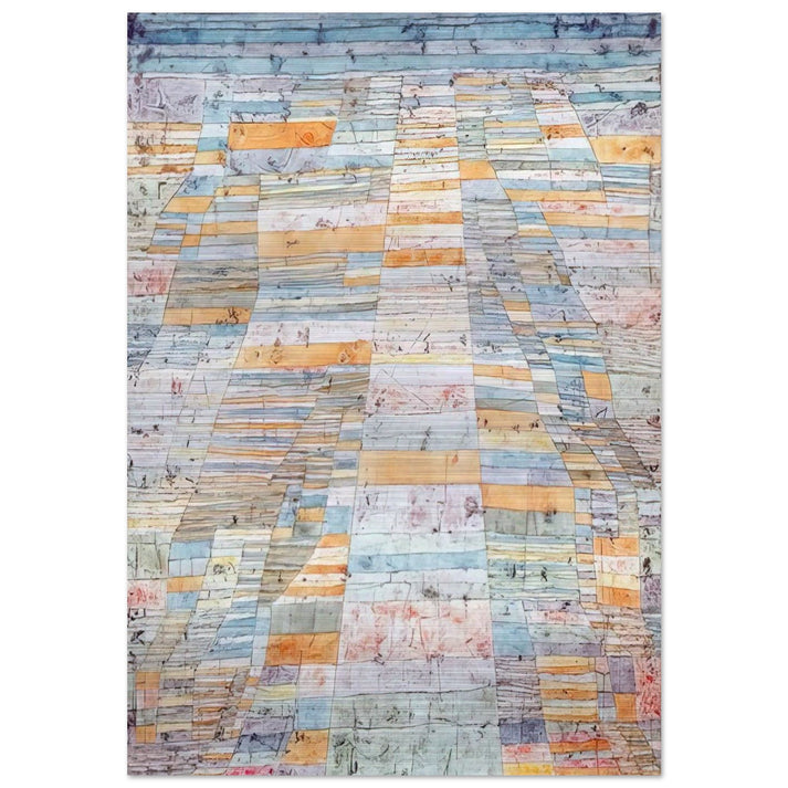 MAIN PATH AND BYWAYS 1929 - Paul Klee Brushed Aluminum Print - 70x100 cm / 28x40 inches | Paul Klee Aluminum Print | Paul Klee Prints