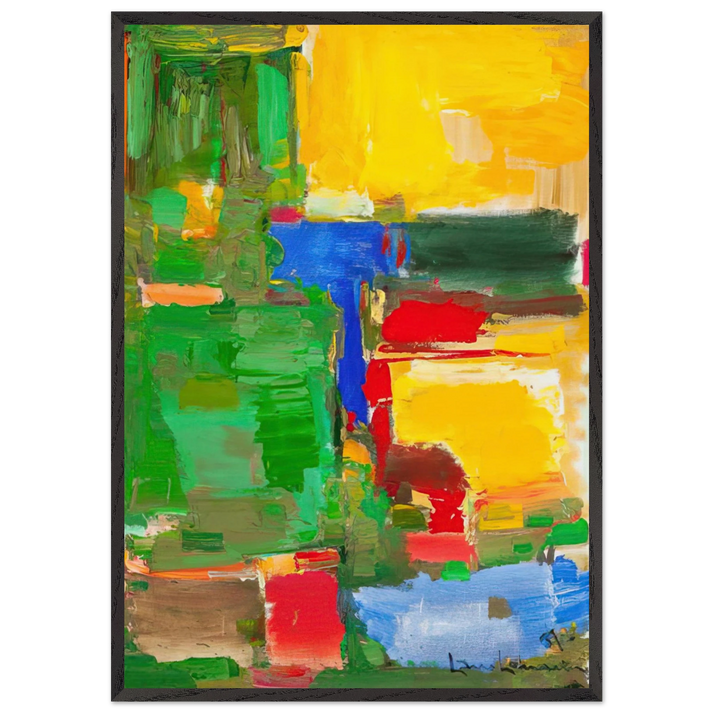 Dew and Dusk - Hans Hofmann 70x100 cm / 28x40 inches Framed Art Print – Black Wooden Frame
