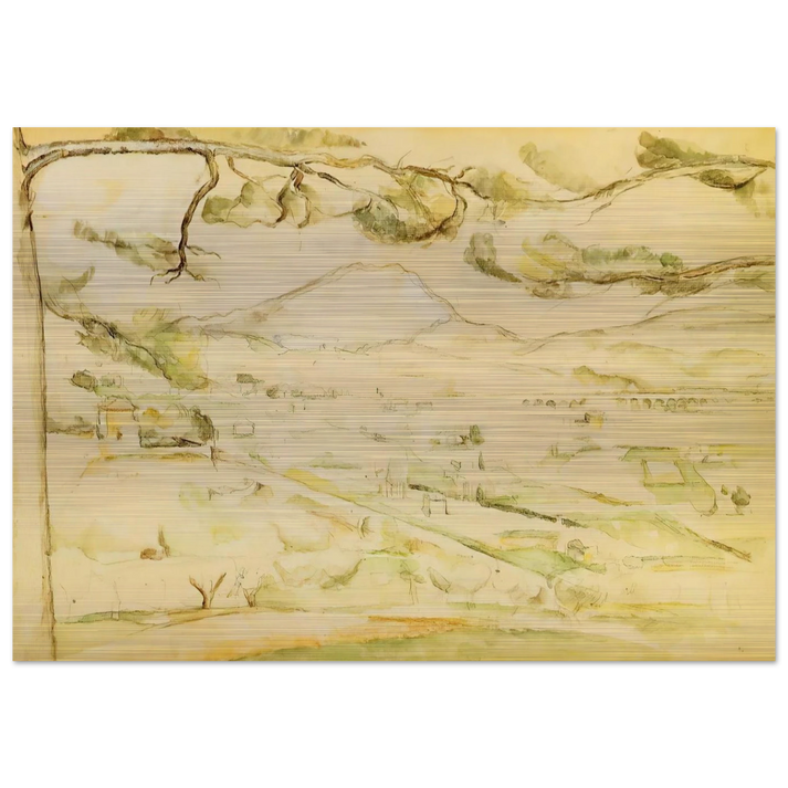 The Arc Valley - Paul Cézanne Brushed Aluminum Print - 70x100 cm / 28x40 inches | Paul Cézanne Aluminum Print | Paul Cézanne Prints