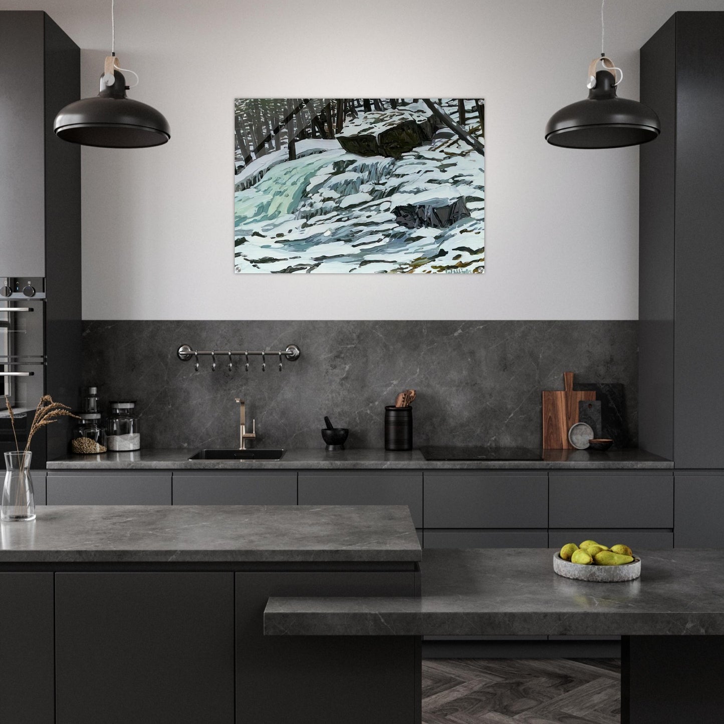 Study for Aqua Spring - 1997 - Neil Welliver Acrylic Print - 70x100 cm / 28x40″ inches