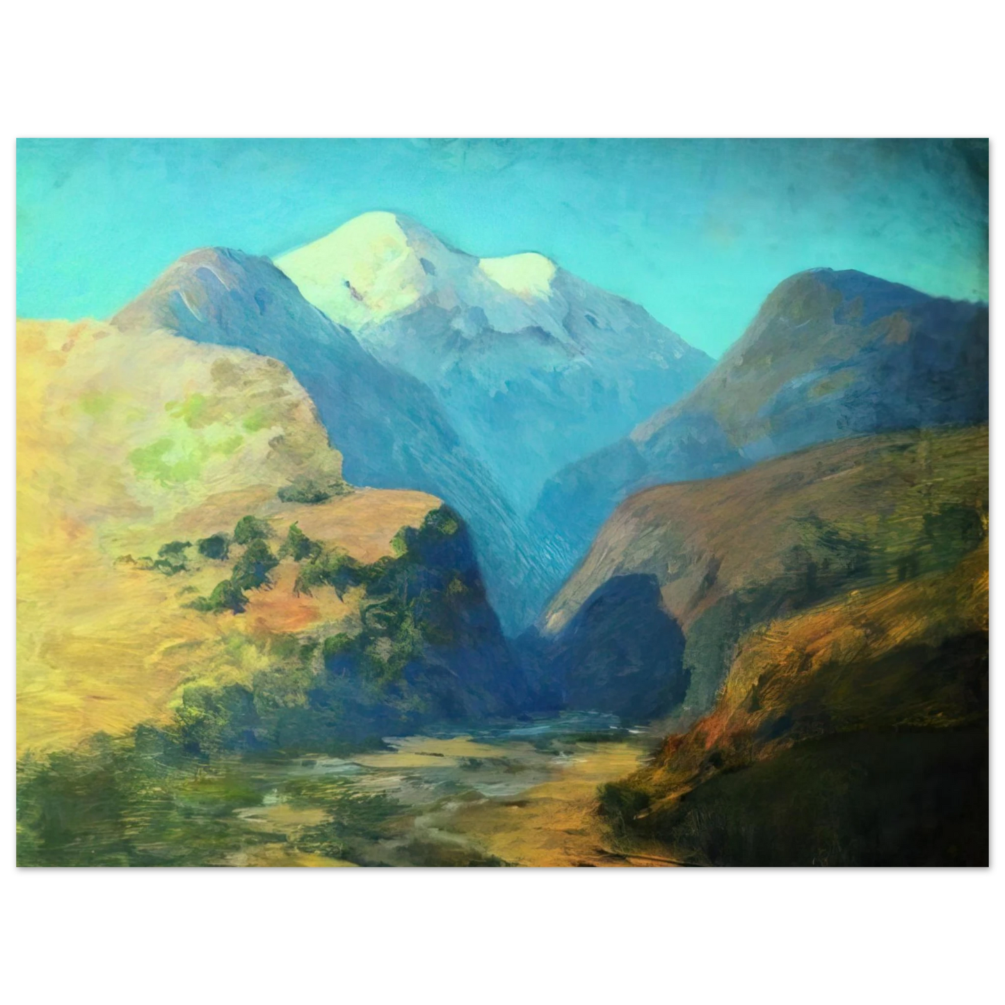 Arkhyp Kuindzhi - Snowy mountain peaks. Caucasus. Fine Art Poster - Default Title