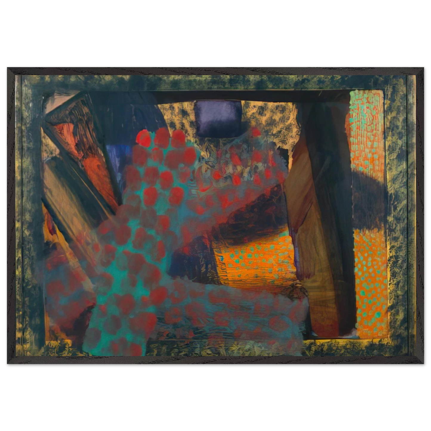 Dinner at Smith Square - 1979 - Howard Hodgkin 70x100 cm / 28x40 inches Framed Art Print – Black Wooden Frame