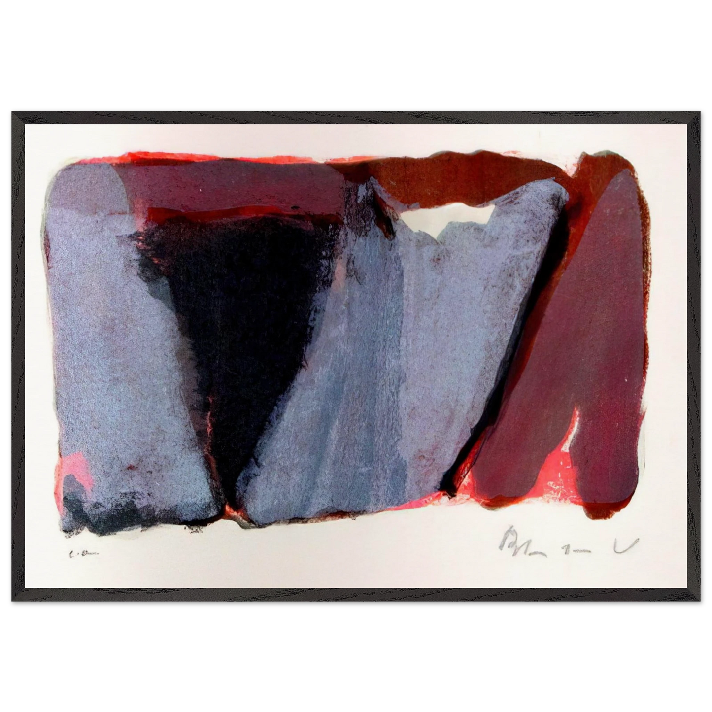 Untitled - 1979 N5 - Bram van Velde Framed Art Print – Black Wooden Frame - Default Title - -Framed Art Print