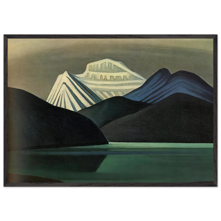 Mountains and Lake - 1929 - Lawren Harris 70x100 cm / 28x40 inches Framed Art Print – Black Wooden Frame