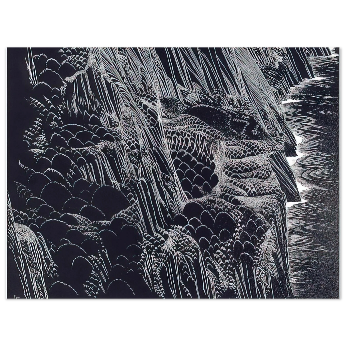 Eyvind Earle - Ocean Cliffs Fine Art Poster - Default Title