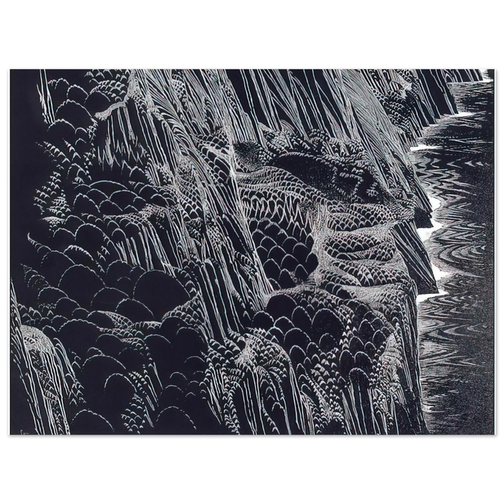 Eyvind Earle - Ocean Cliffs 75x100 cm / 30x40inches Fine Art Poster