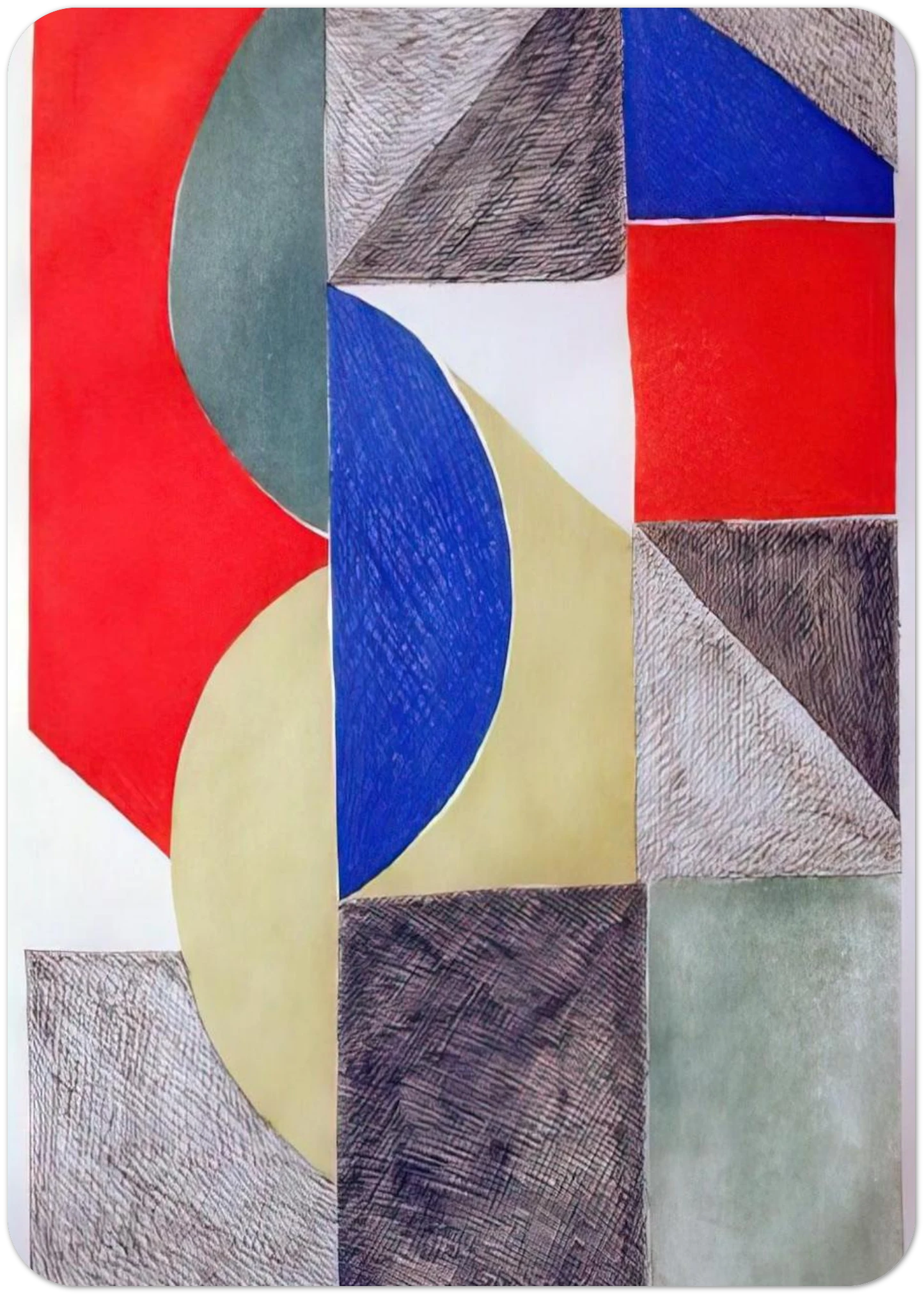 ABSTRACT COMPOSITION By Sonia Delaunay Pack of 10 Post Cards | Sonia Delaunay Post Cards | A6 (10.5 x 14.8 cm) - 4.1 x 5.8 inches