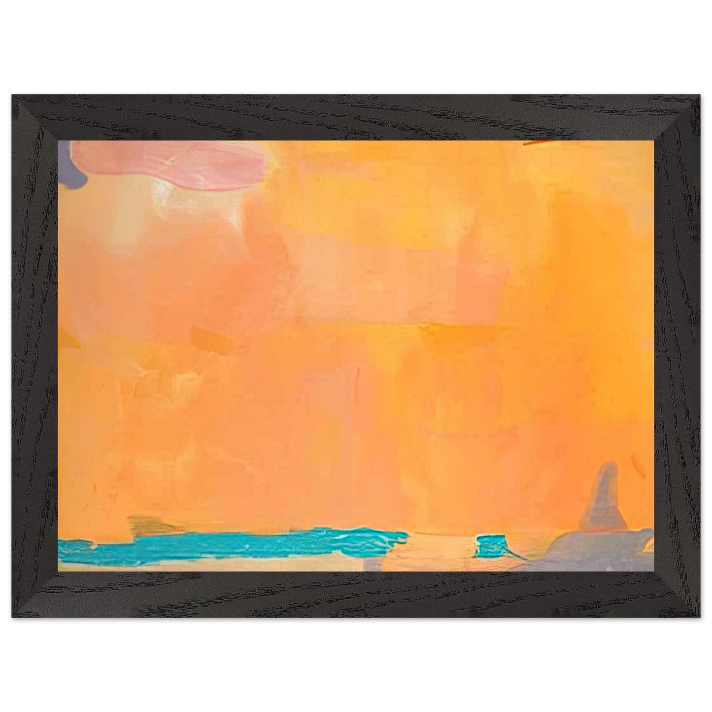 Helen Frankenthaler - Royal Fireworks - 1975 Wall art - 20x25 cm / 8x10 inches - Premium Wooden Framed Poster With Fine Art Paper - White frame