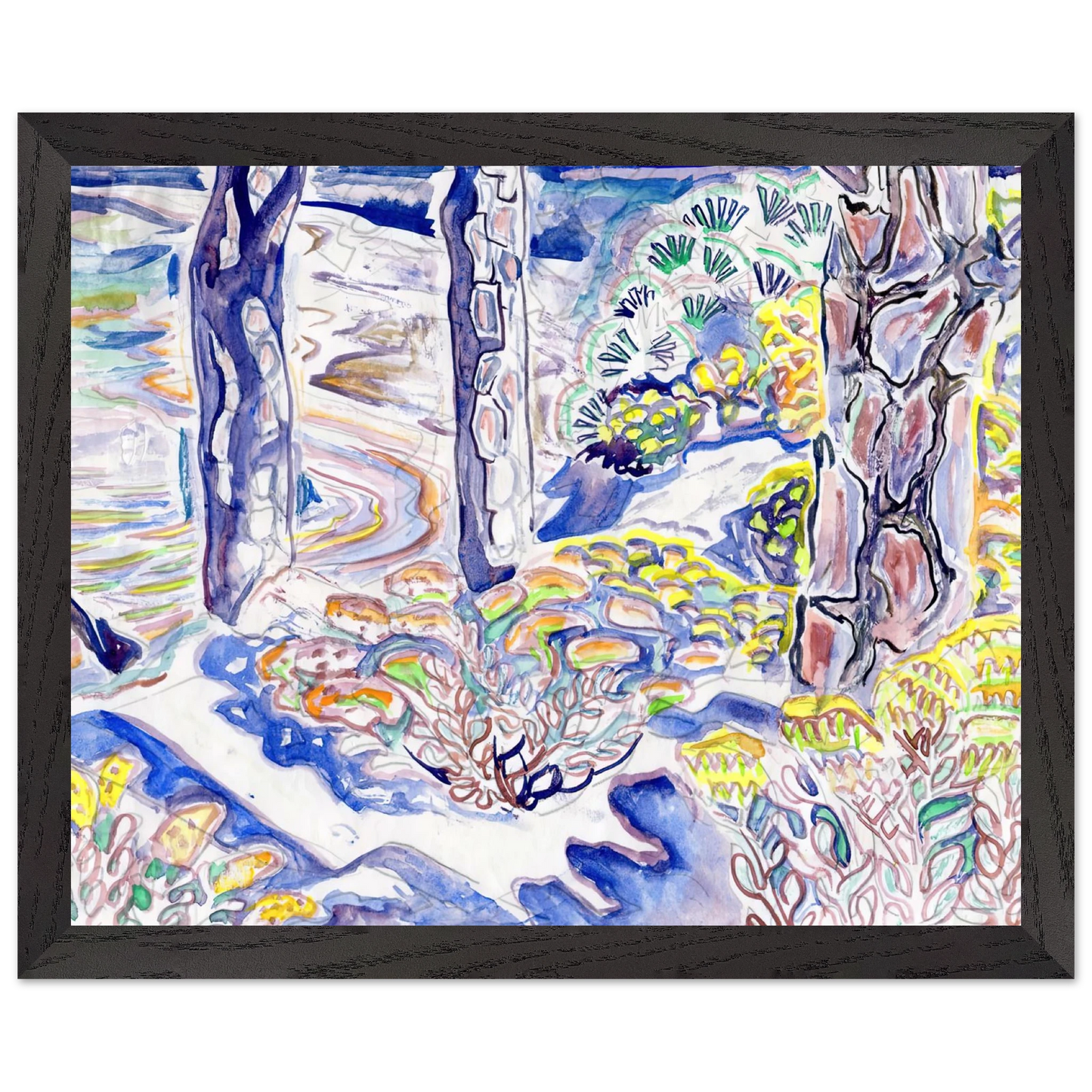 Walter Inglis Anderson - Walter Anderson Wall art - 30x45 cm / 12x18 Inches - Premium Wooden Framed Poster With Fine Art Paper - Wood frame