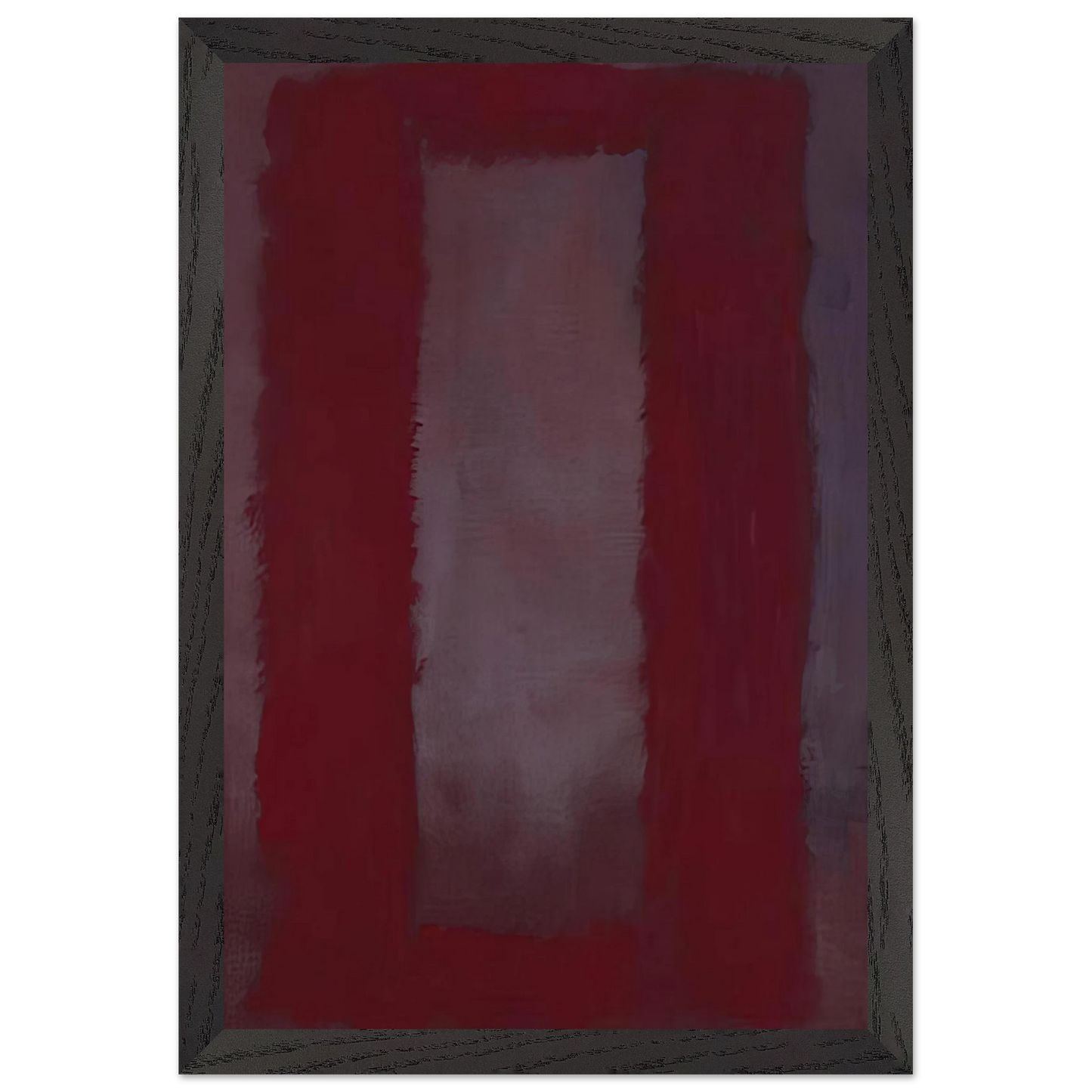 Mark Rothko - Red on Maroon - 1959 Wall Art - 30x40 cm / 12x16 inches - Premium Wooden Framed Poster With Fine Art Paper - Wood frame