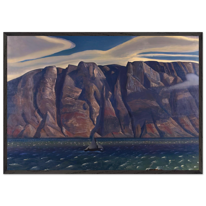 Squall Greenland - Rockwell Kent 70x100 cm / 28x40 inches Framed Art Print – Black Wooden Frame