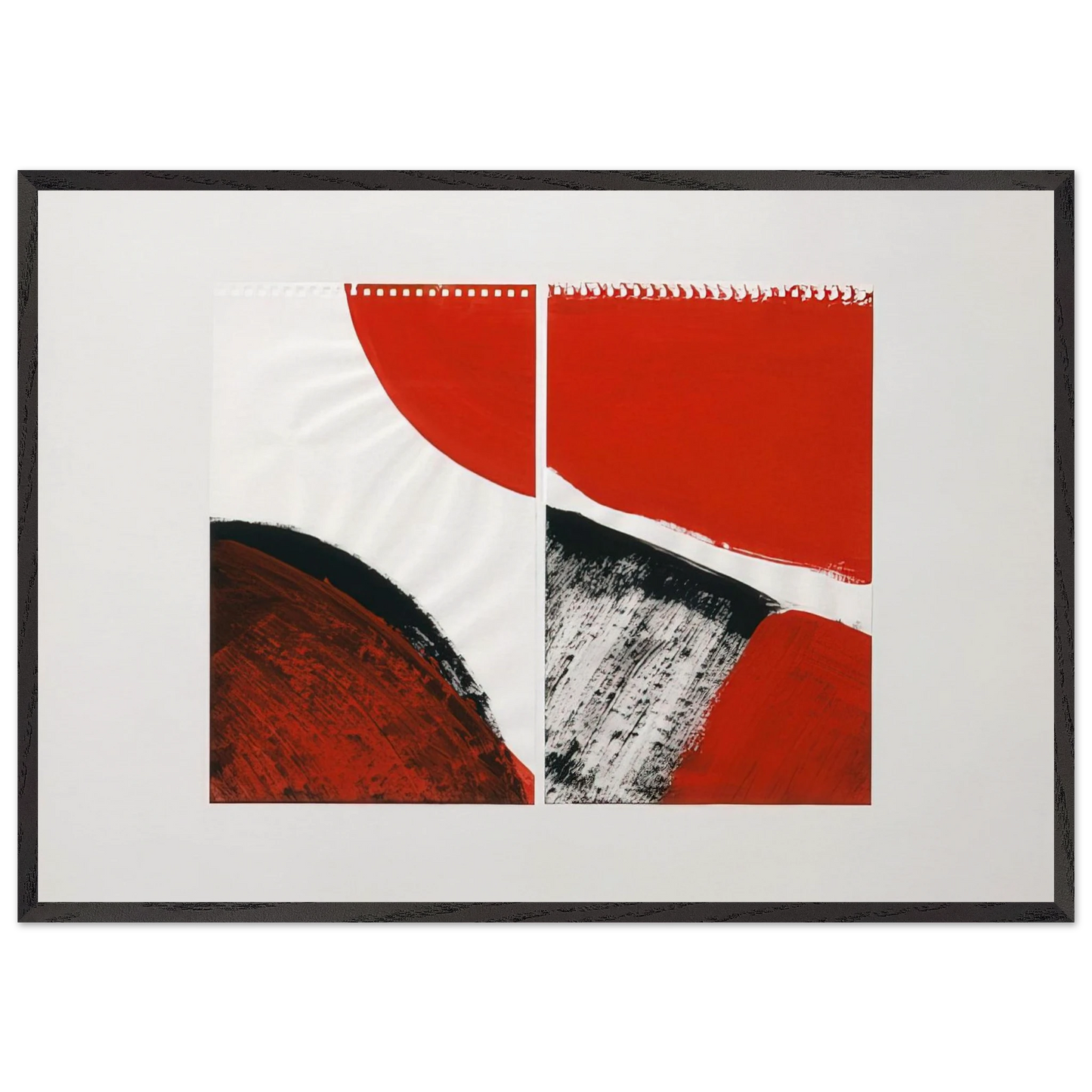 Who knows the beginning and who knows the end II - 1976 - Blinky Palermo Framed Art Print – Black Wooden Frame - Default Title - -Framed Art Print