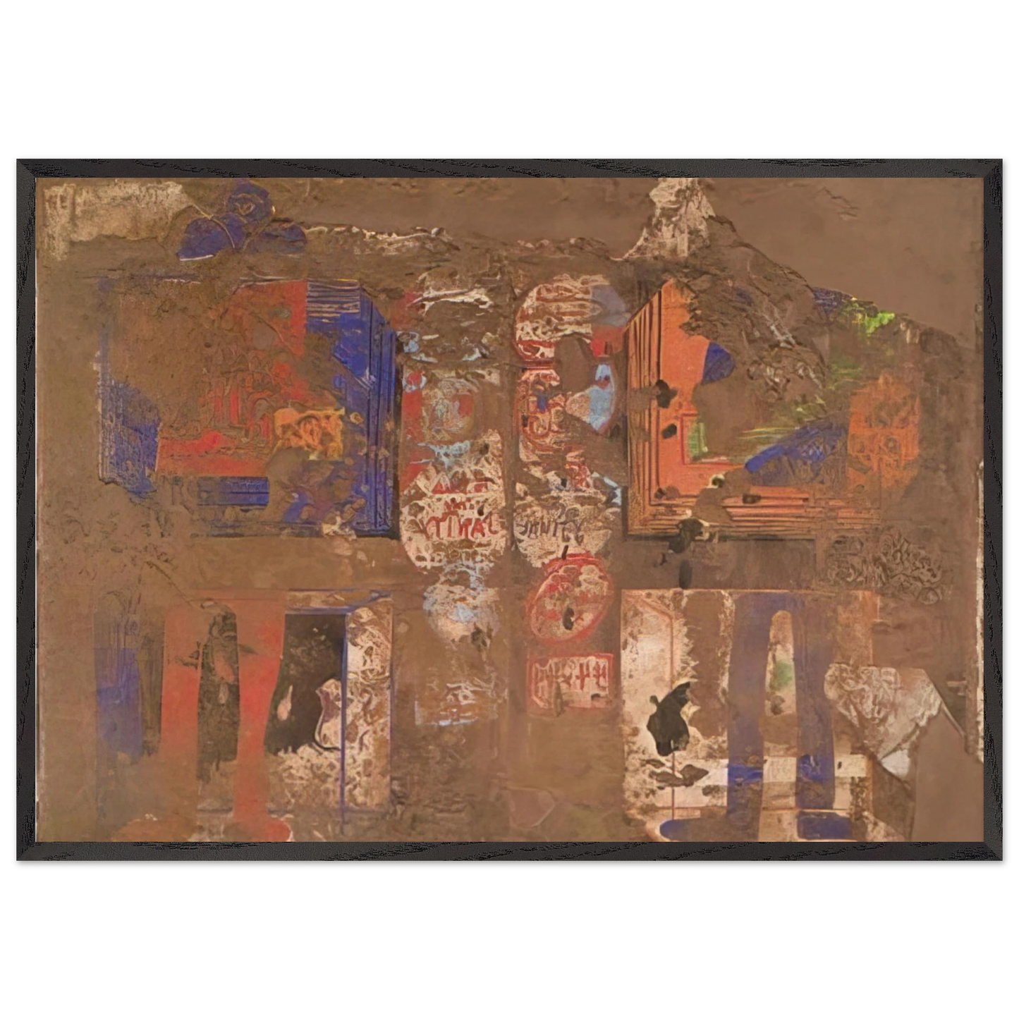 Graphic with Cocoa - 1968 - Dieter Roth 70x100 cm / 28x40 inches Framed Art Print – Black Wooden Frame