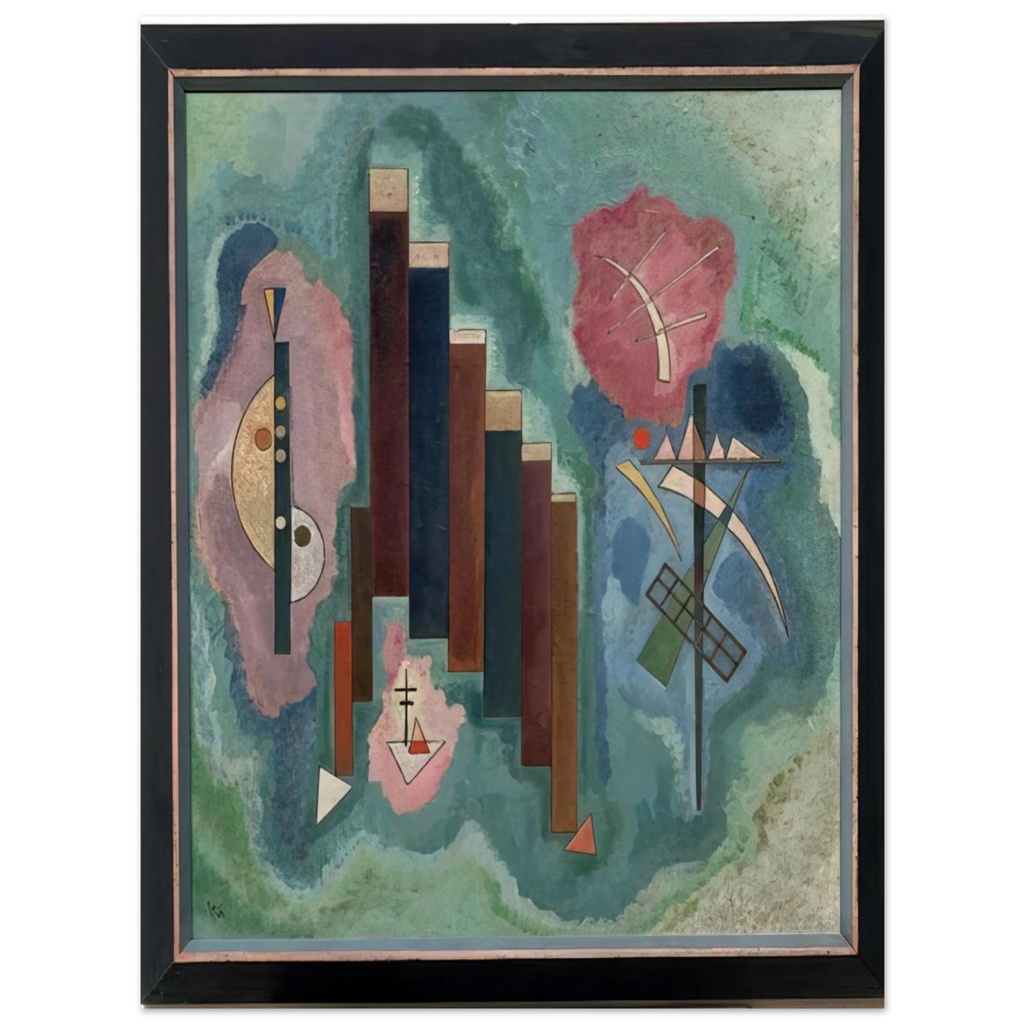 Wassily Kandinsky - DOWNWARDS 1929 Fine Art Poster - Default Title