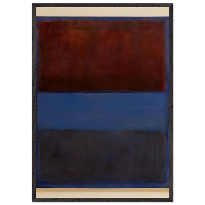 No61 Rust and Blue - 1953 - Mark Rothko 70x100 cm / 28x40 inches Framed Art Print – Black Wooden Frame