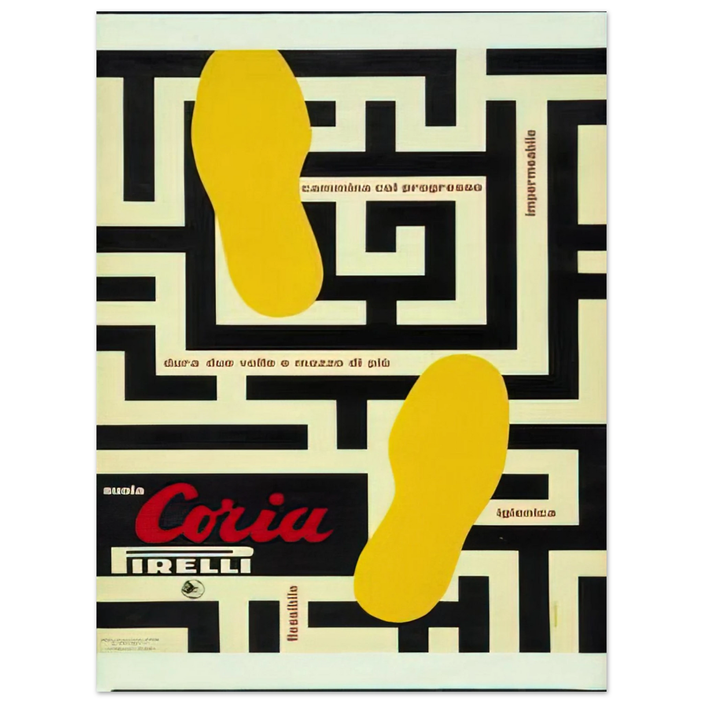Bruno Munari - Pirelli, Suola Coria - 1953 Fine Art Poster - Default Title